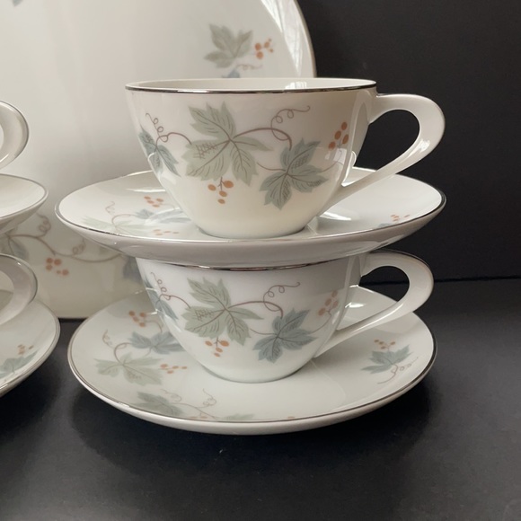 Sango Claire Dishes Tea Cup Saucer Set Dinner Plate Vintage China Bridal Wedding - Picture 3 of 14